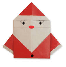 クリスマス壁面飾り　折り紙の作り方　サンタクロース